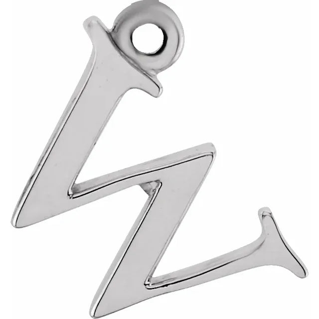 10K Gold Uppercase Initial Charm Pendant (A–Z) - View 48