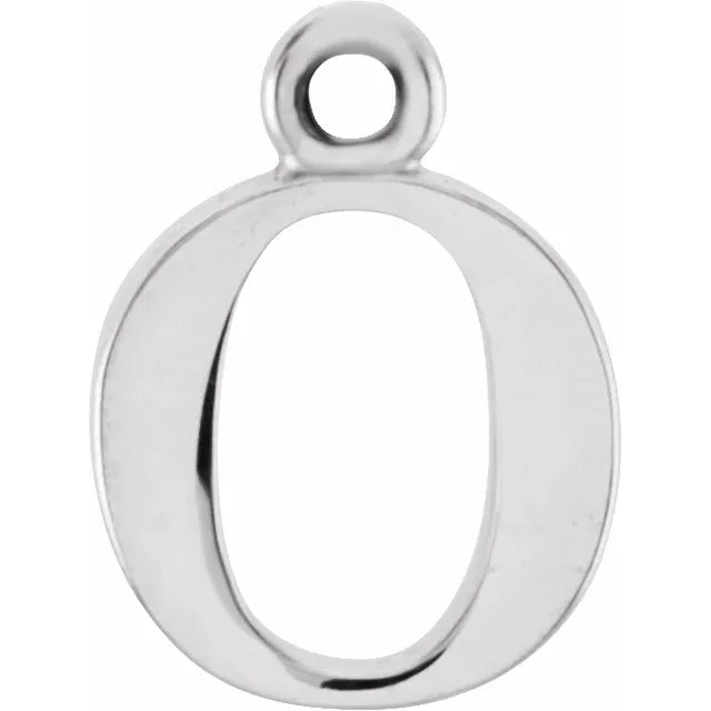 10K Gold Uppercase Initial Charm Pendant (A–Z) - View 32