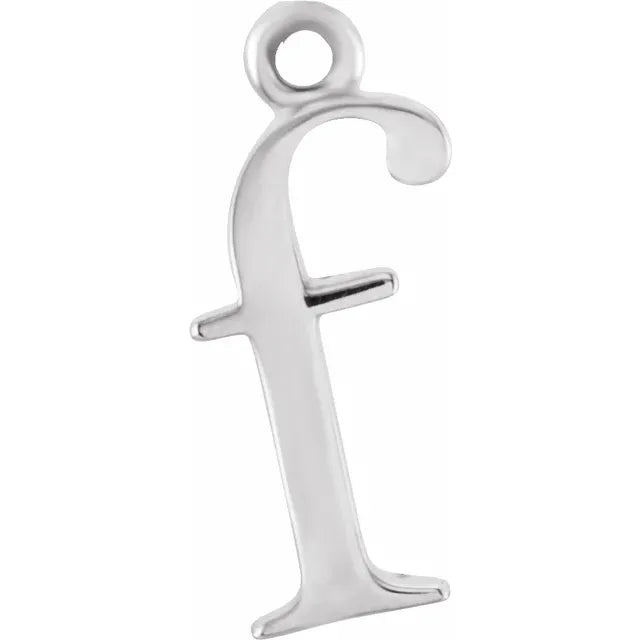 Sterling Silver Uppercase Initial Charm Pendant (A–Z) - View 5