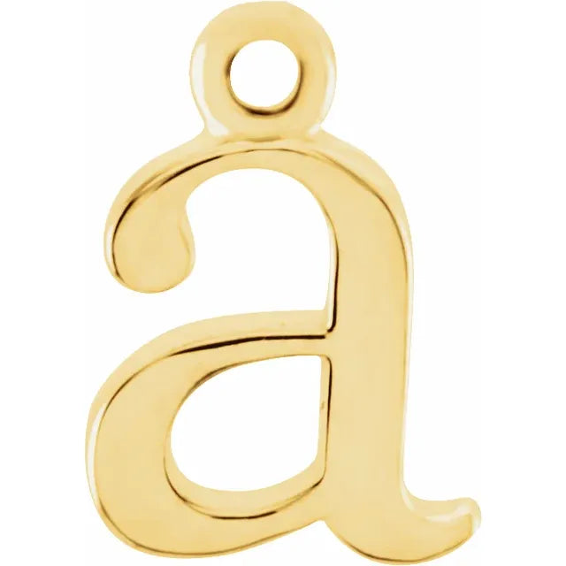 10K Gold Uppercase Initial Charm Pendant (A–Z) - View 1