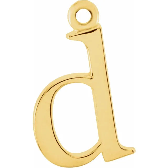 10K Gold Uppercase Initial Charm Pendant (A–Z) - View 7