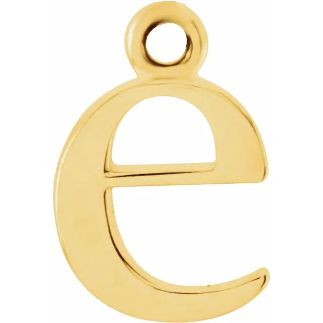 10K Gold Uppercase Initial Charm Pendant (A–Z) - View 9