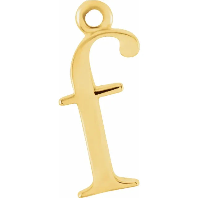 10K Gold Uppercase Initial Charm Pendant (A–Z) - View 11