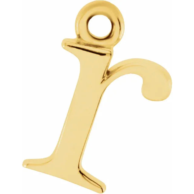10K Gold Uppercase Initial Charm Pendant (A–Z) - View 38