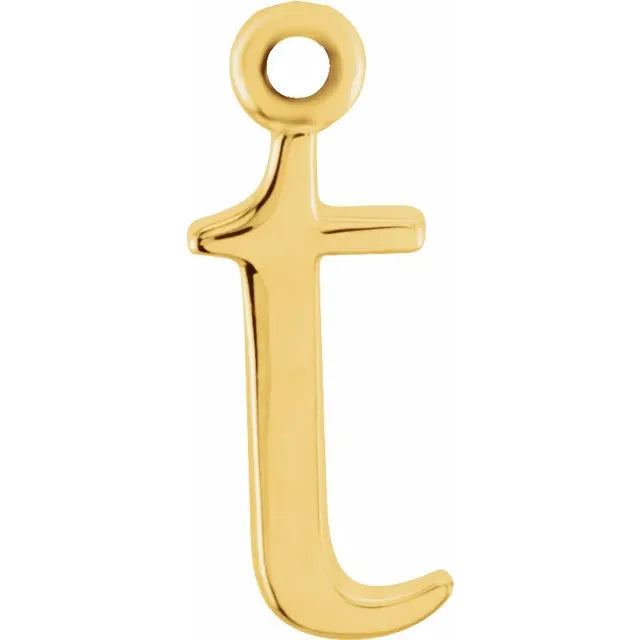 10K Gold Uppercase Initial Charm Pendant (A–Z) - View 42