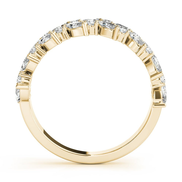 1.13CT Alternating Marquise & Round 2-Row Band - Fashion Ring - Design Jewellers Edmonton