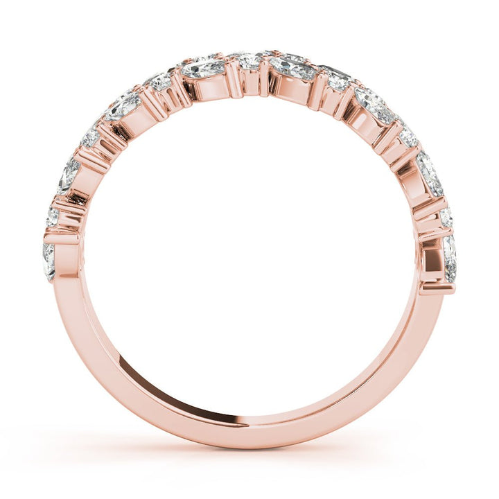 1.13CT Alternating Marquise & Round 2-Row Band - Fashion Ring - Design Jewellers Edmonton