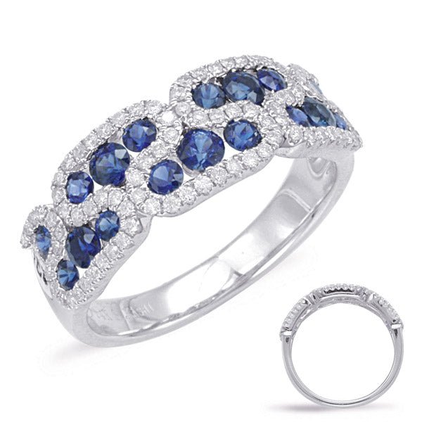 1.20 ctw. WHITE GOLD SAPPHIRE & DIAMOND RING