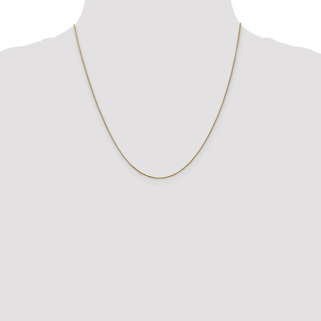 Gold 0.8mm Spiga (Wheat) Chain, 20