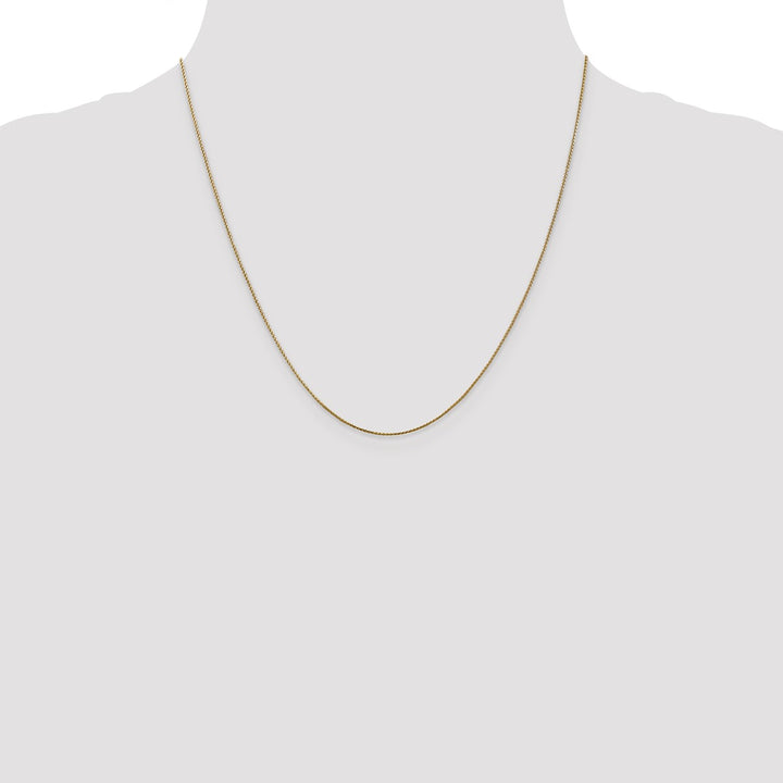 Gold 0.8mm Spiga (Wheat) Chain, 20"