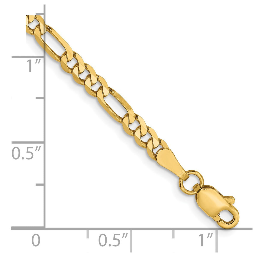 Gold 3mm Figaro Chain, 7