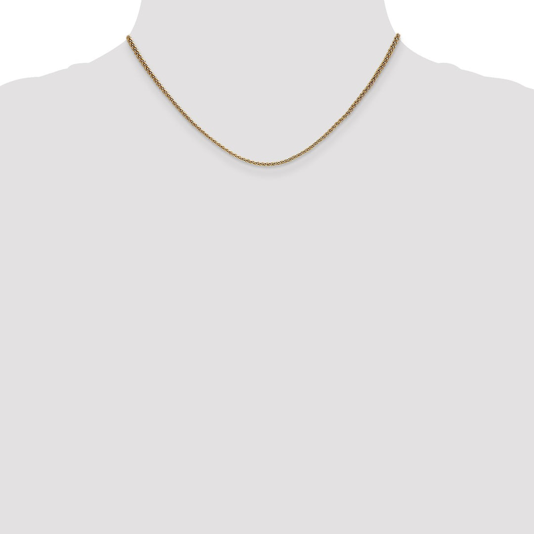Gold 1.65mm Spiga (Wheat) Chain, 16