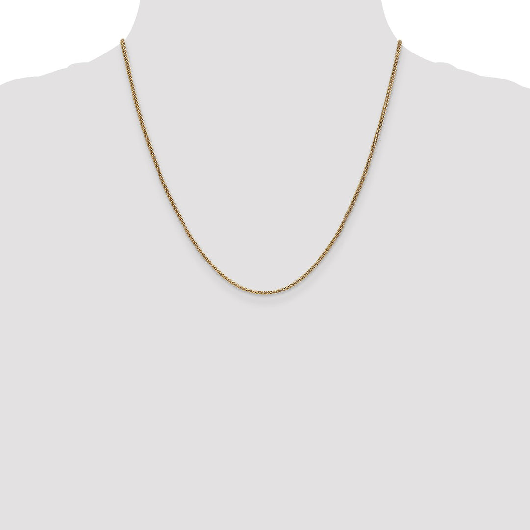 Gold 1.65mm Spiga (Wheat) Chain, 20