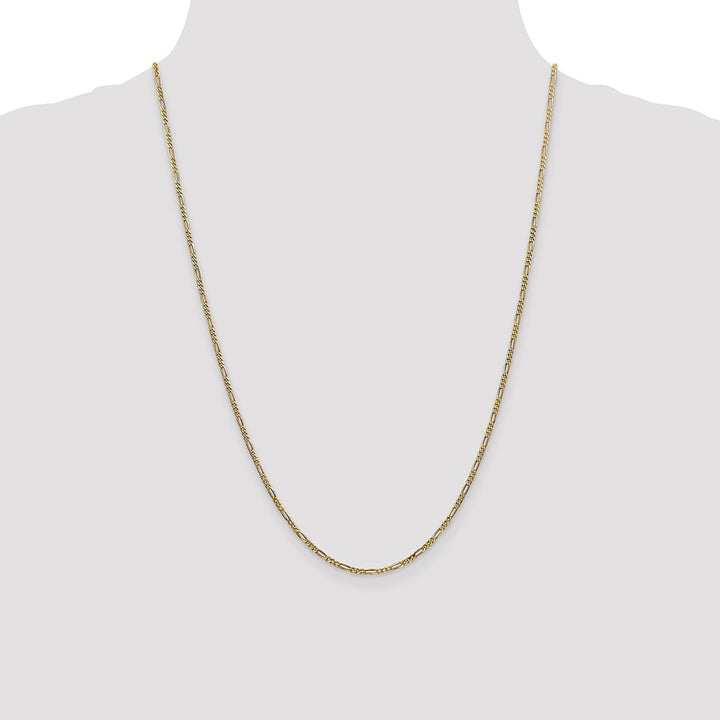 Gold 1.8mm Figaro Chain, 24"