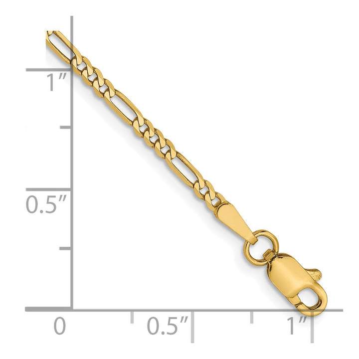 Gold 1.8mm Figaro Chain, 7"