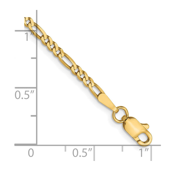 Gold 2.25mm Figaro Chain, 8"