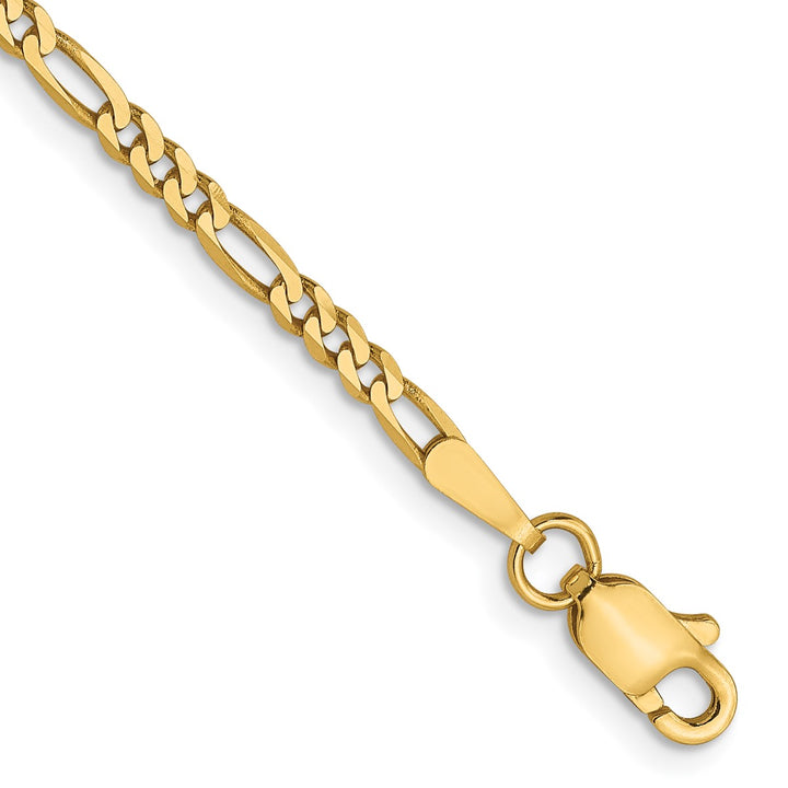 Gold 2.25mm Figaro Chain, 8"