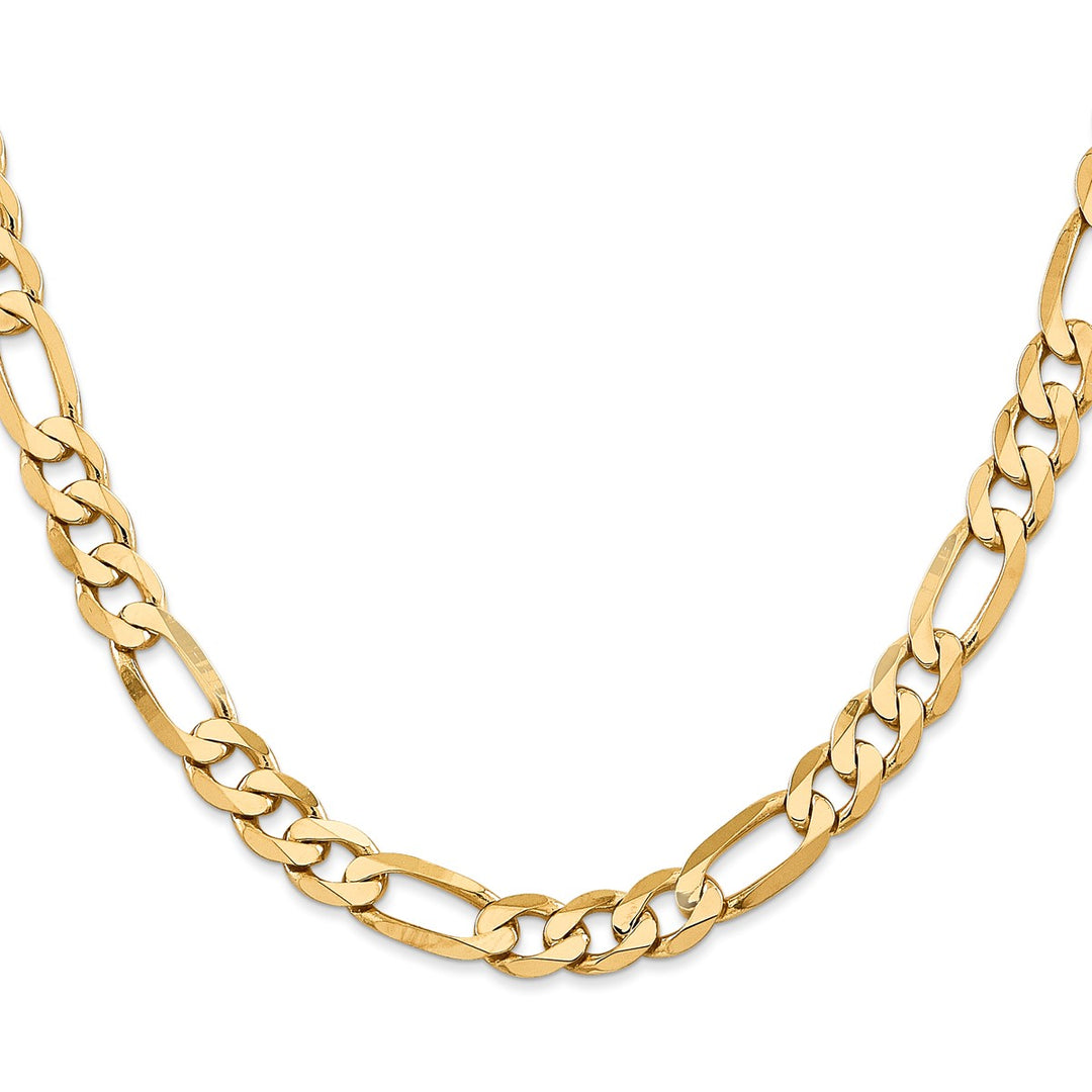 Gold 7.5mm Figaro Chain, 22