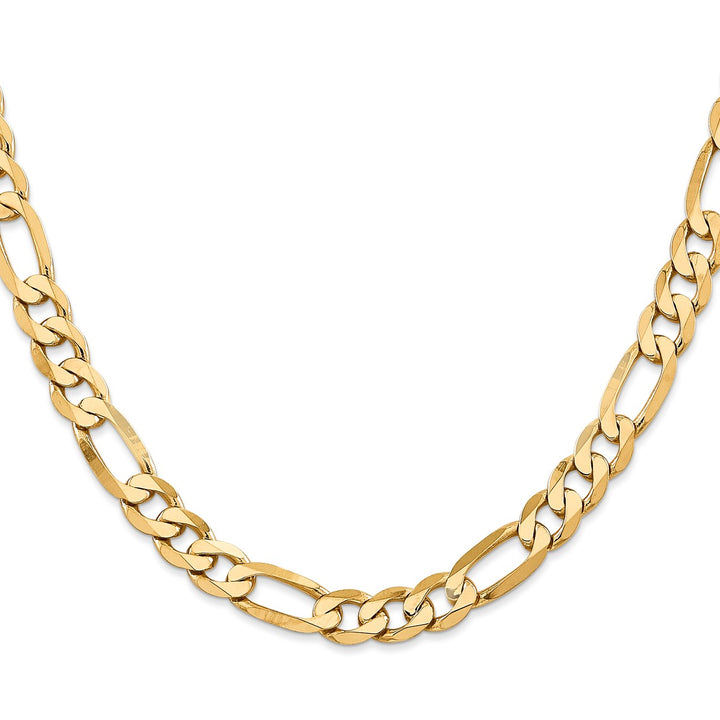 Gold 7.5mm Figaro Chain, 22"