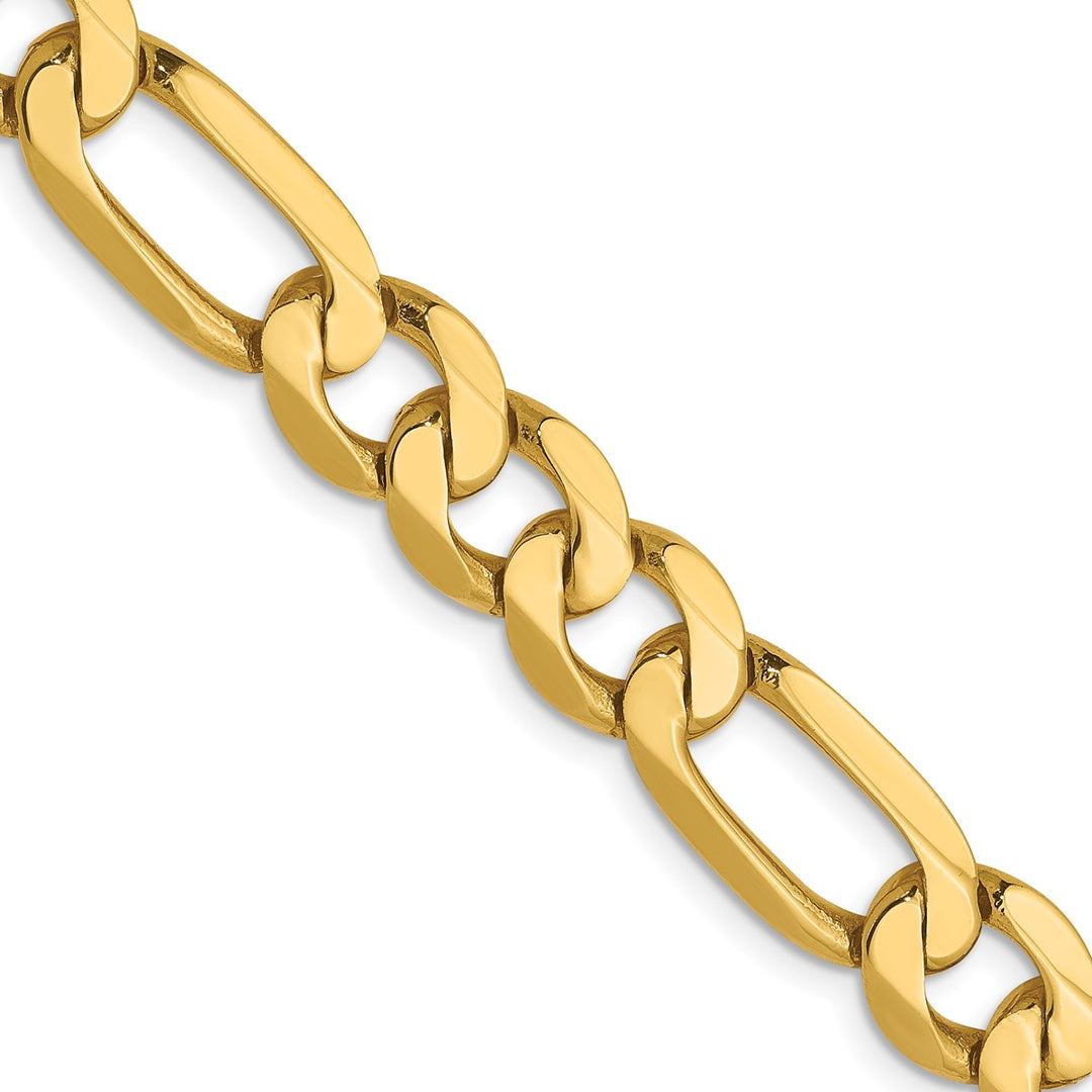 Gold 7.5mm Figaro Chain, 22"