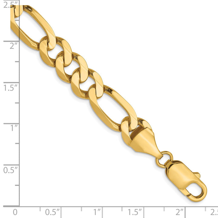 Gold 8.75mm Figaro Chain, 8"