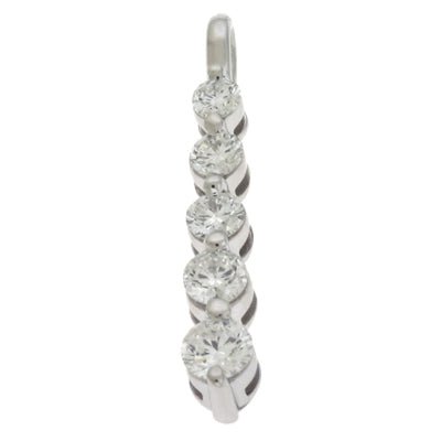 1/2CTW. DIAMOND AND WHITE GOLD JOURNEY PENDANT