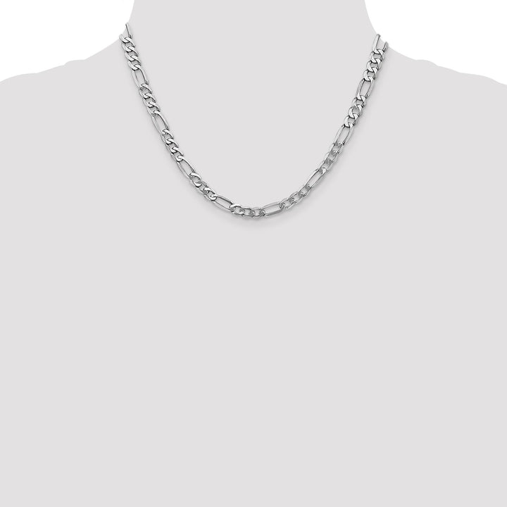 Gold 5.5mm Figaro Chain, 18"