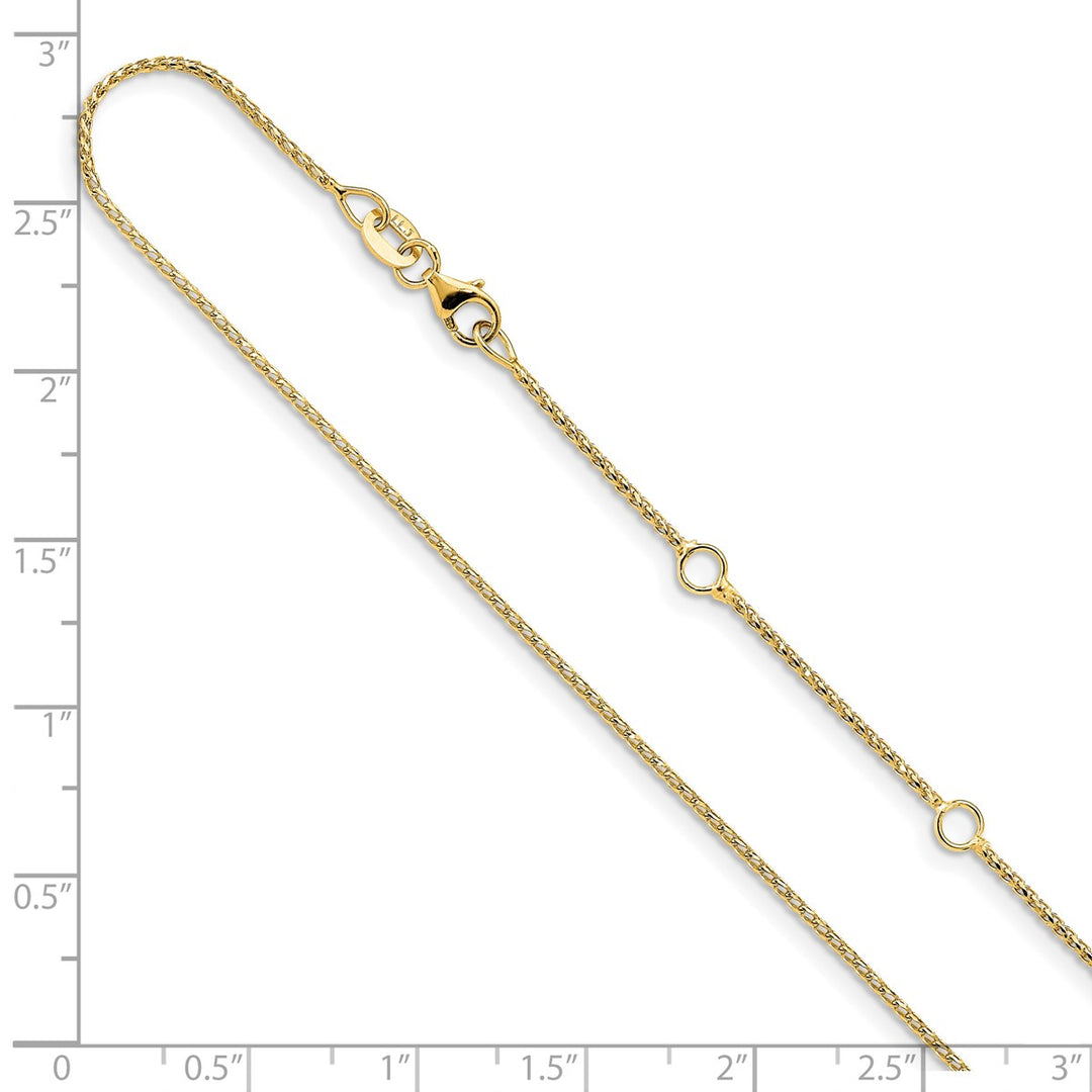 Gold 1mm Franco Chain, 16
