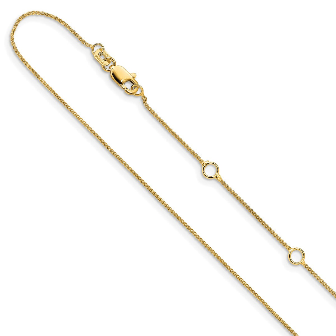Gold 0.8mm Spiga (Wheat) Chain, 16"