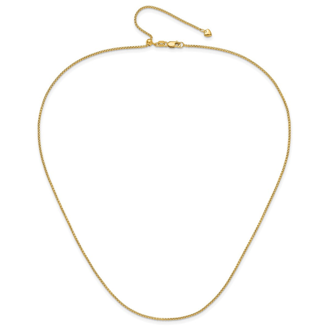 Gold 1.35mm Box Chain, 22