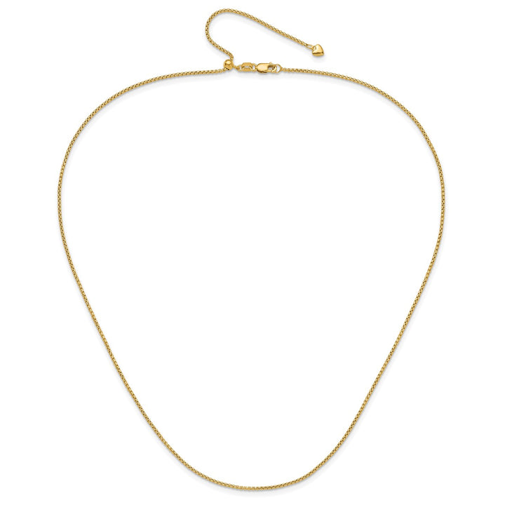 Gold 1.35mm Box Chain, 22"