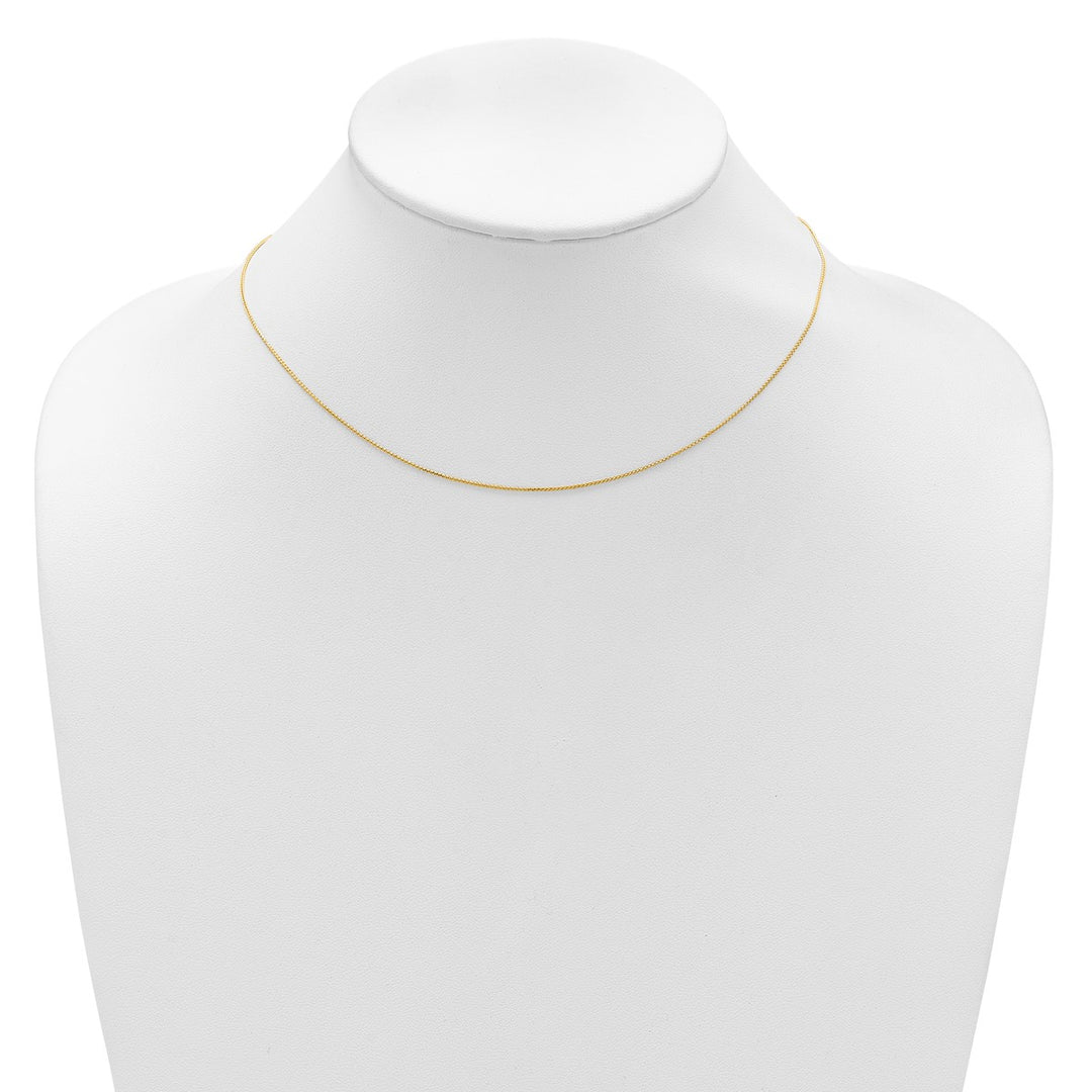 Gold 0.65mm Spiga (Wheat) Chain, 16