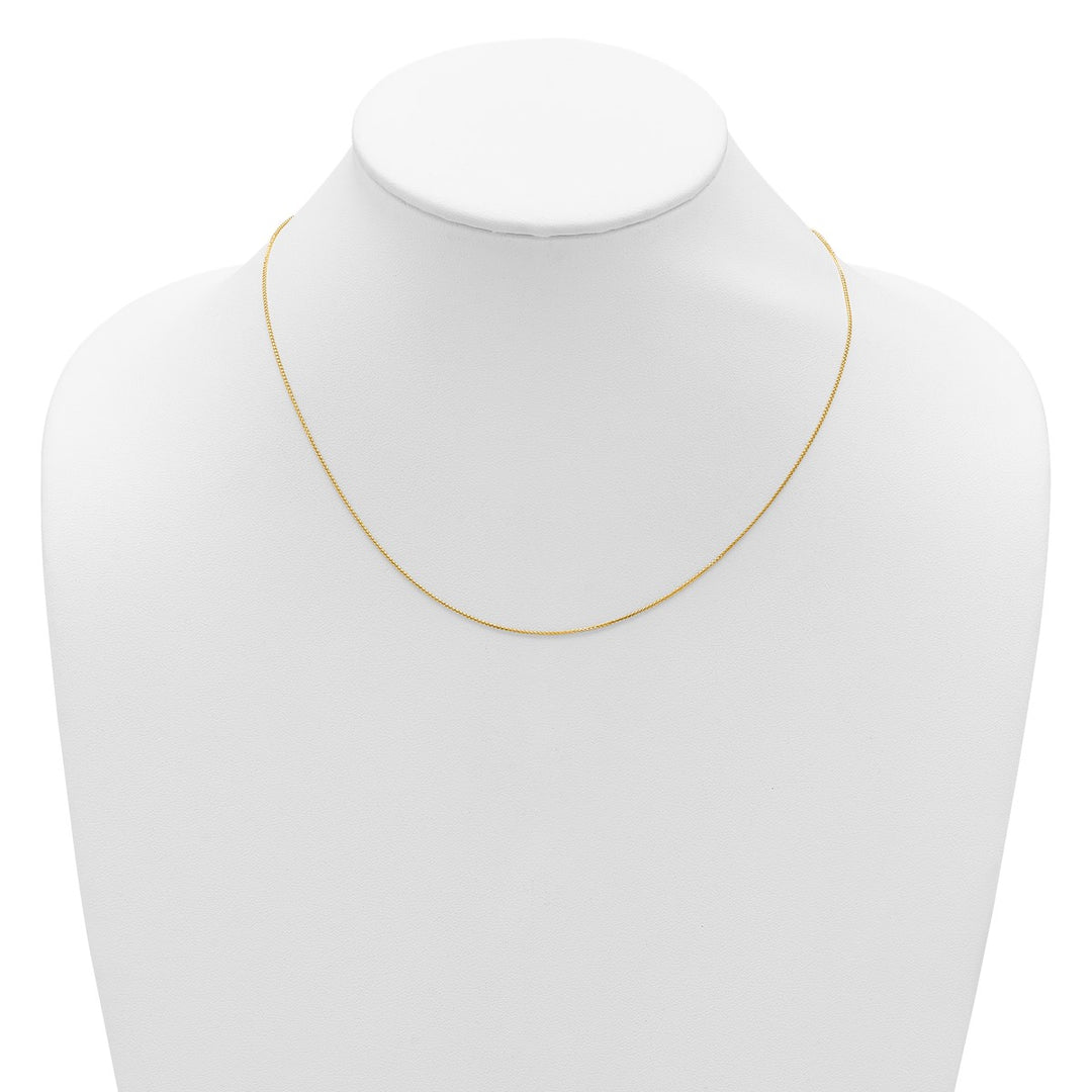 Gold 0.65mm Spiga (Wheat) Chain, 16