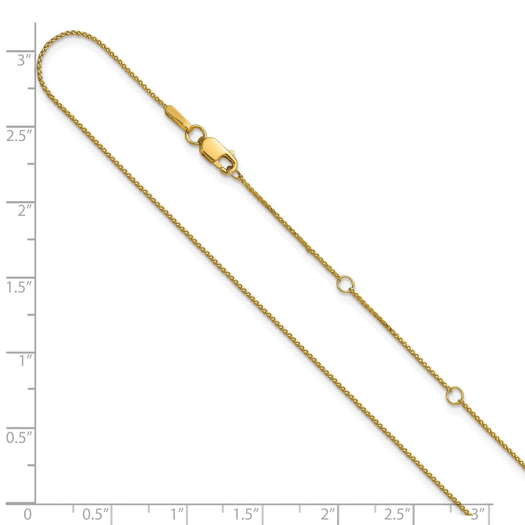 Gold 0.65mm Spiga (Wheat) Chain, 16