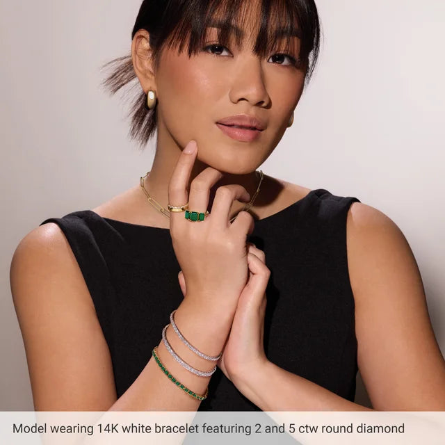 14K Gold Classic Diamond Tennis Bracelet - View 3