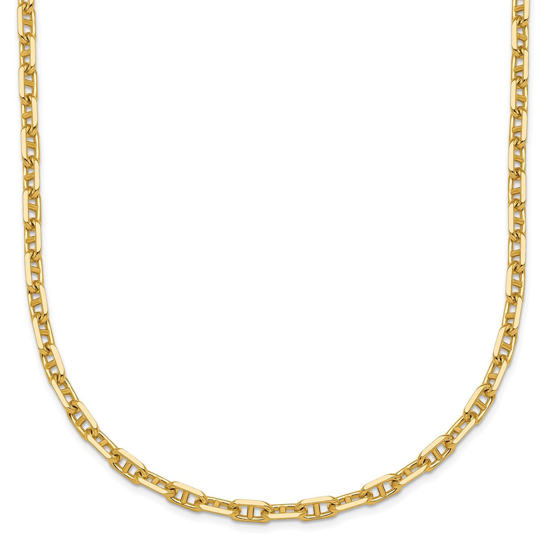Gold 3.35mm Anchor Bracelet, 7.25"