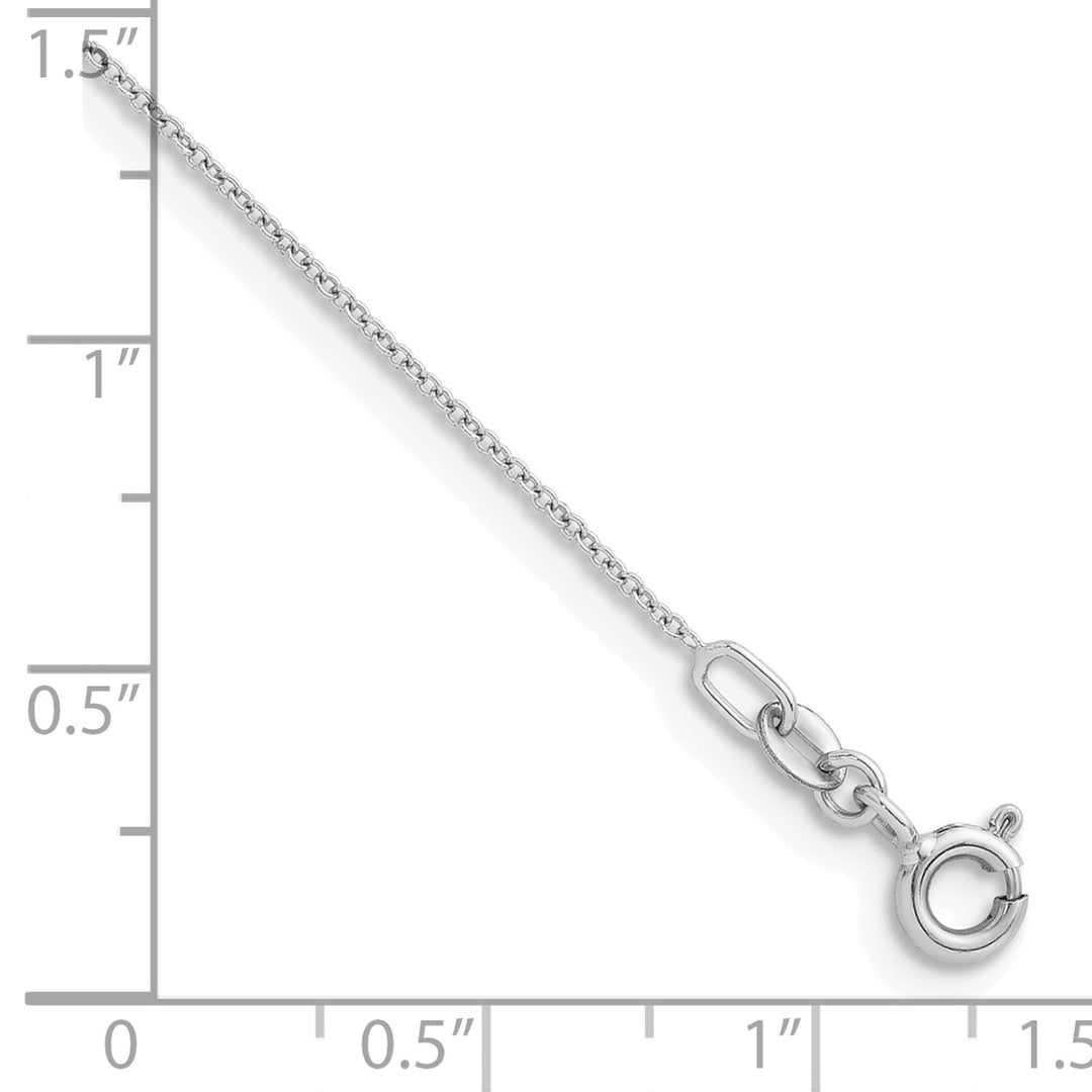 Gold 1.1mm Cable Anklet, 9