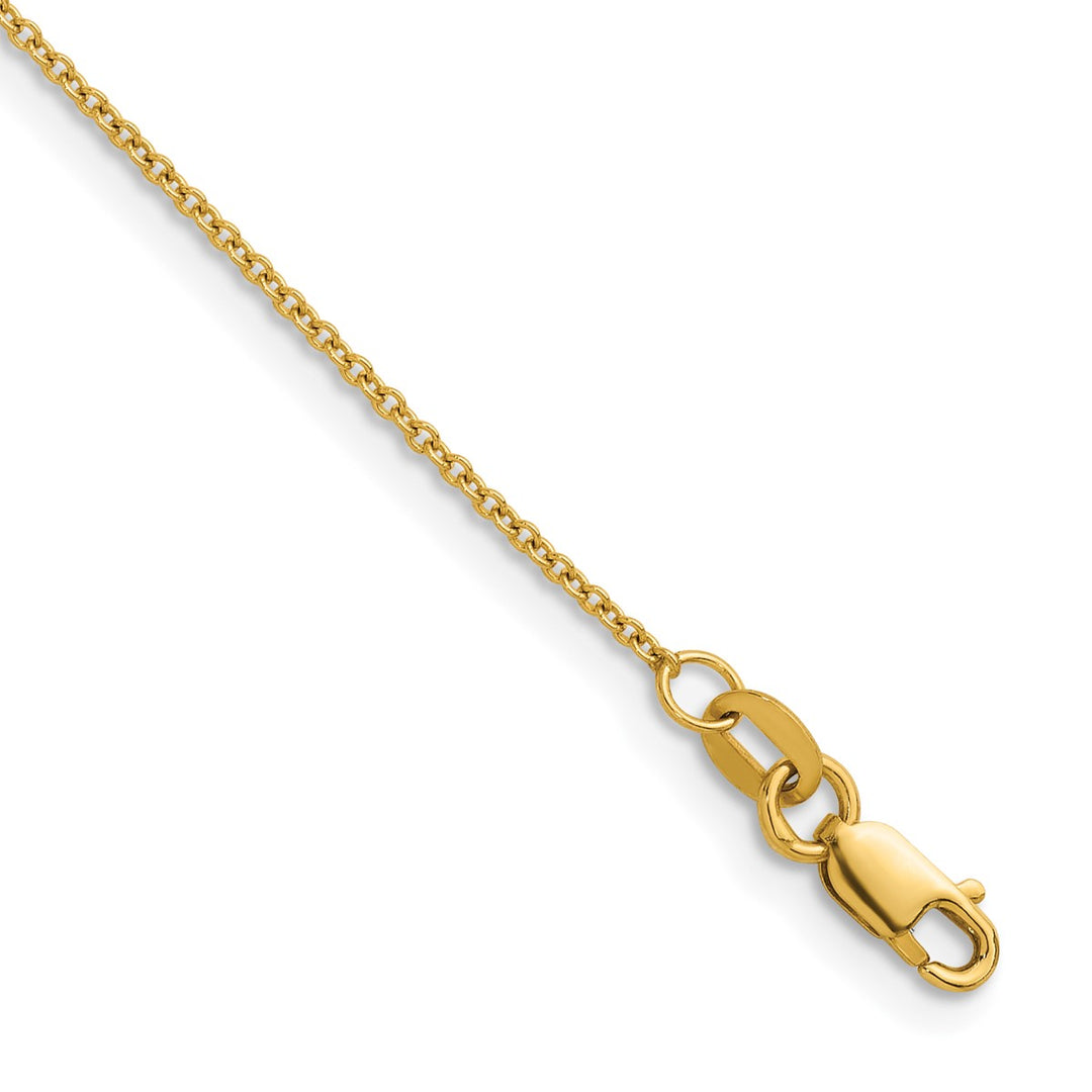 Gold 1.5mm Cable Anklet, 9"