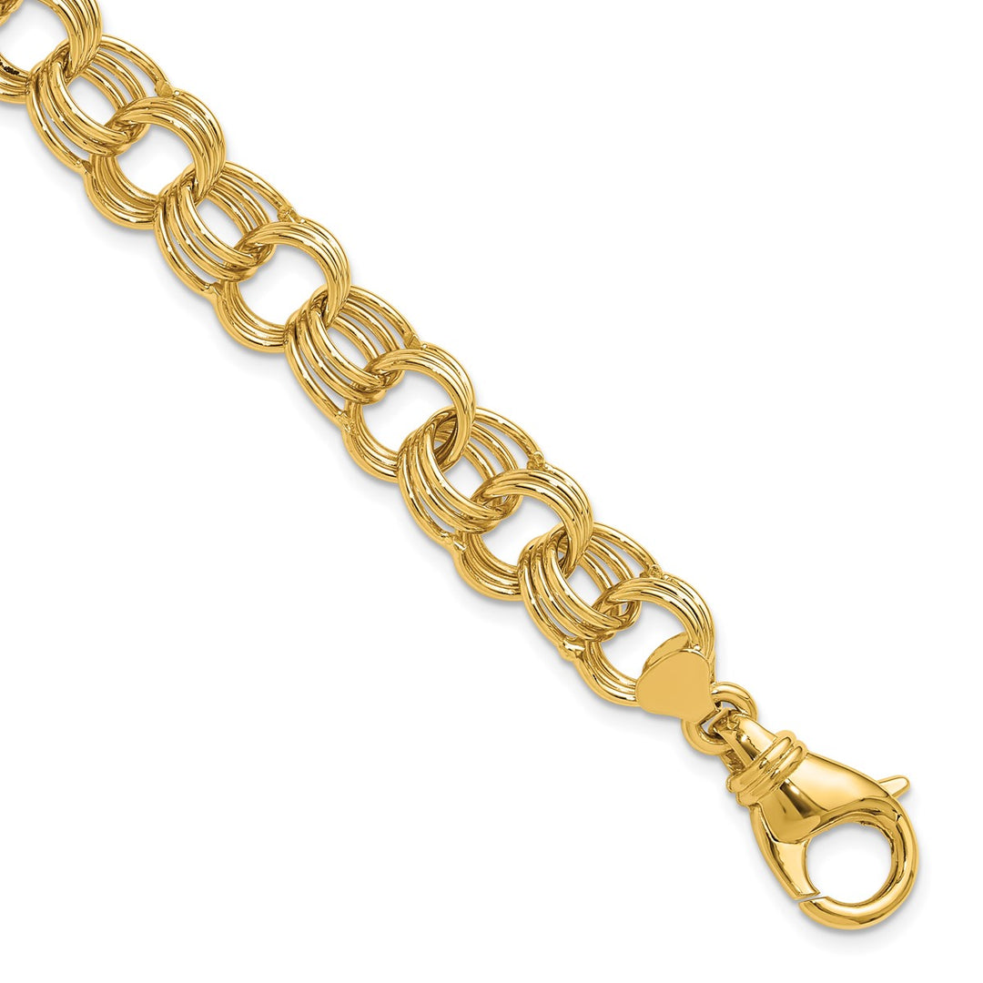 Gold 10mm Link, Other Bracelet, 7.5"