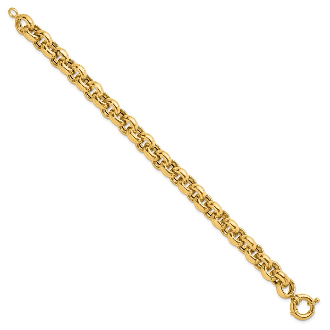Gold 10.6mm Rolo Bracelet, 7.5