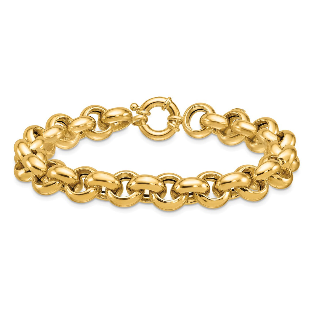 Gold 10.6mm Rolo Bracelet, 7.5