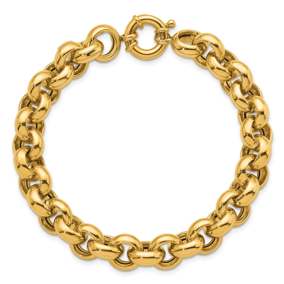 Gold 10.6mm Rolo Bracelet, 7.5