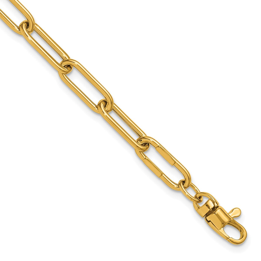 Gold 5.2mm Paperclip Chain, 7.5"