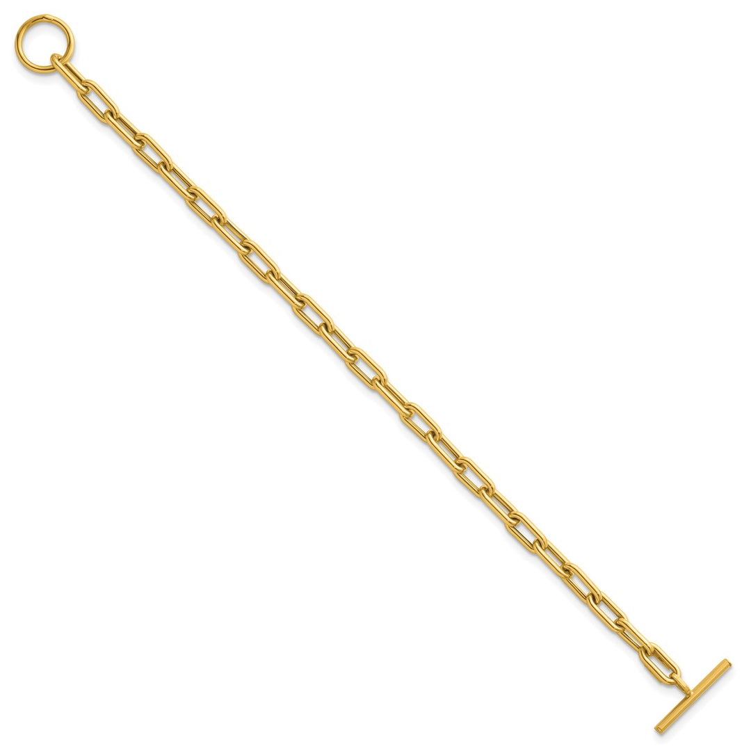 Gold 5mm Paperclip Bracelet, 7.5