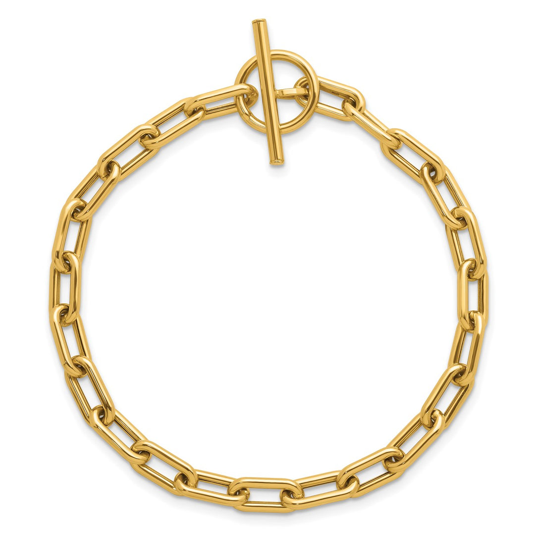 Gold 5mm Paperclip Bracelet, 7.5
