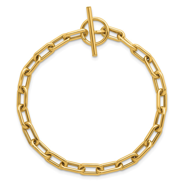 Gold 5mm Paperclip Bracelet, 7.5"