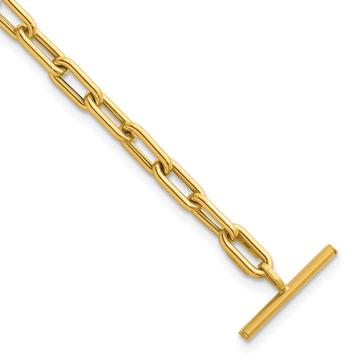 Gold 5mm Paperclip Bracelet, 7.5"