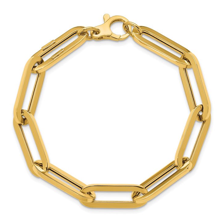 Gold 7mm Paperclip Bracelet, 7.5"