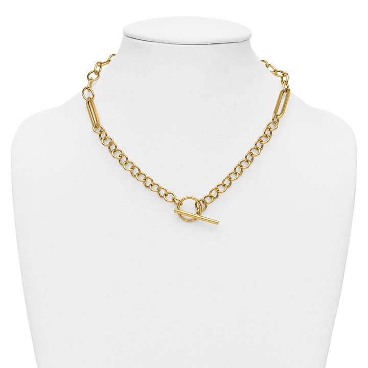 Gold Paperclip Chain, 18"