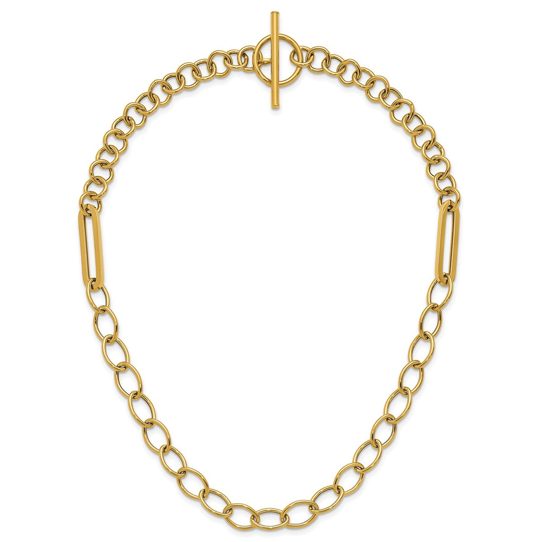 Gold Paperclip Chain, 18